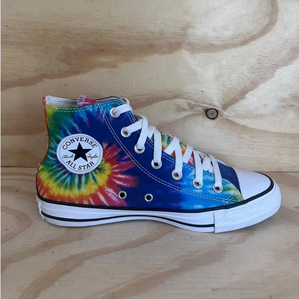 Converse All Star CT Pride Tie Dye Rainbow Sneakers Multicolor Womens 8 -168996F - Picture 6 of 10